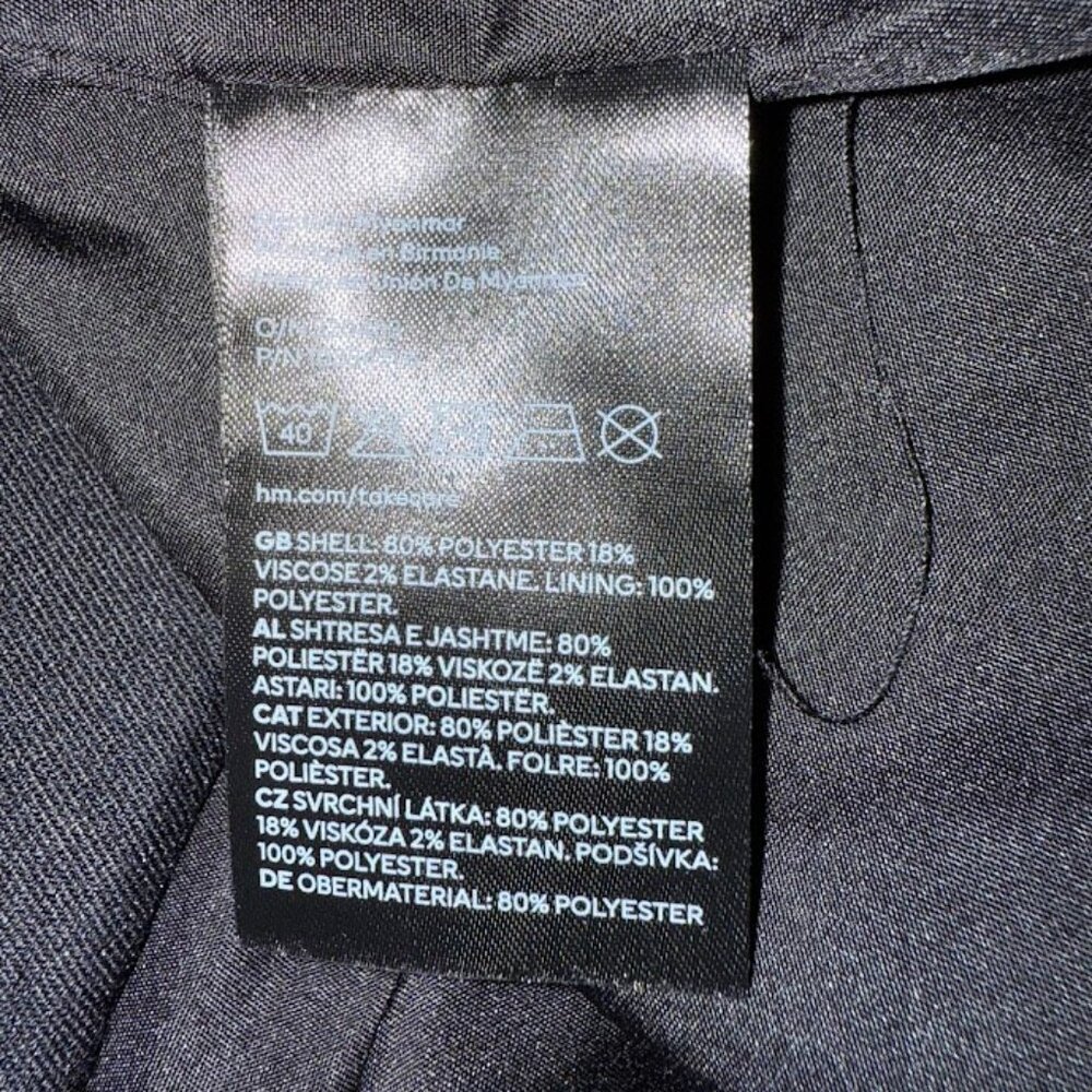 H&M Single-breasted Black Twill Blazer, Size M NWT - Picture 4 of 4